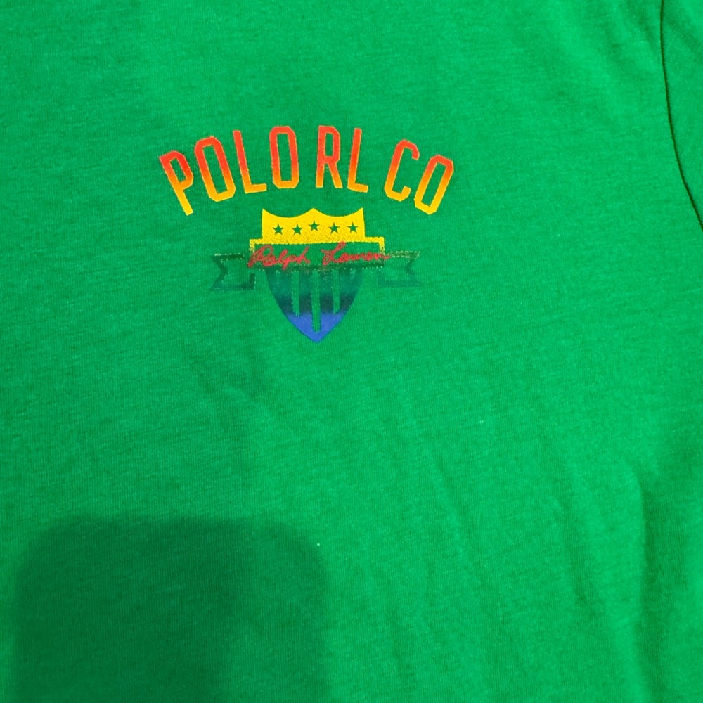 COPY - Polo Ralph Lauren Green Logo Crew Knit Short Sleeve Tshirt. Mens Large. … - Picture 2 of 4